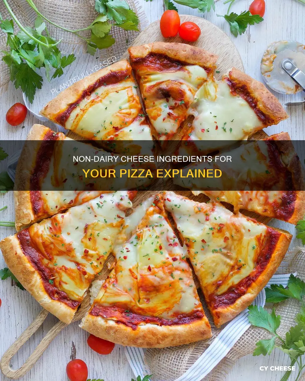 what is in non dairy cheese for pizza