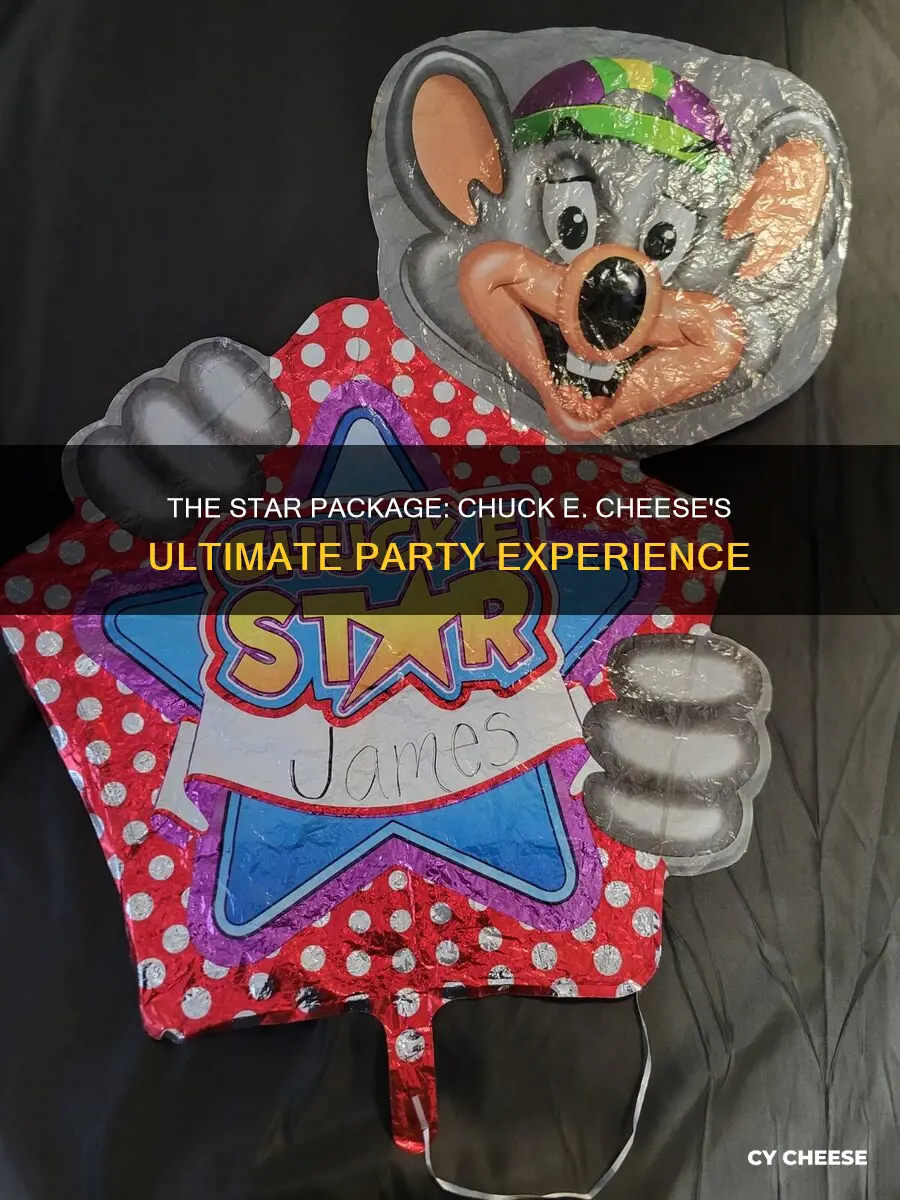 what is included in the chuck e cheese star package