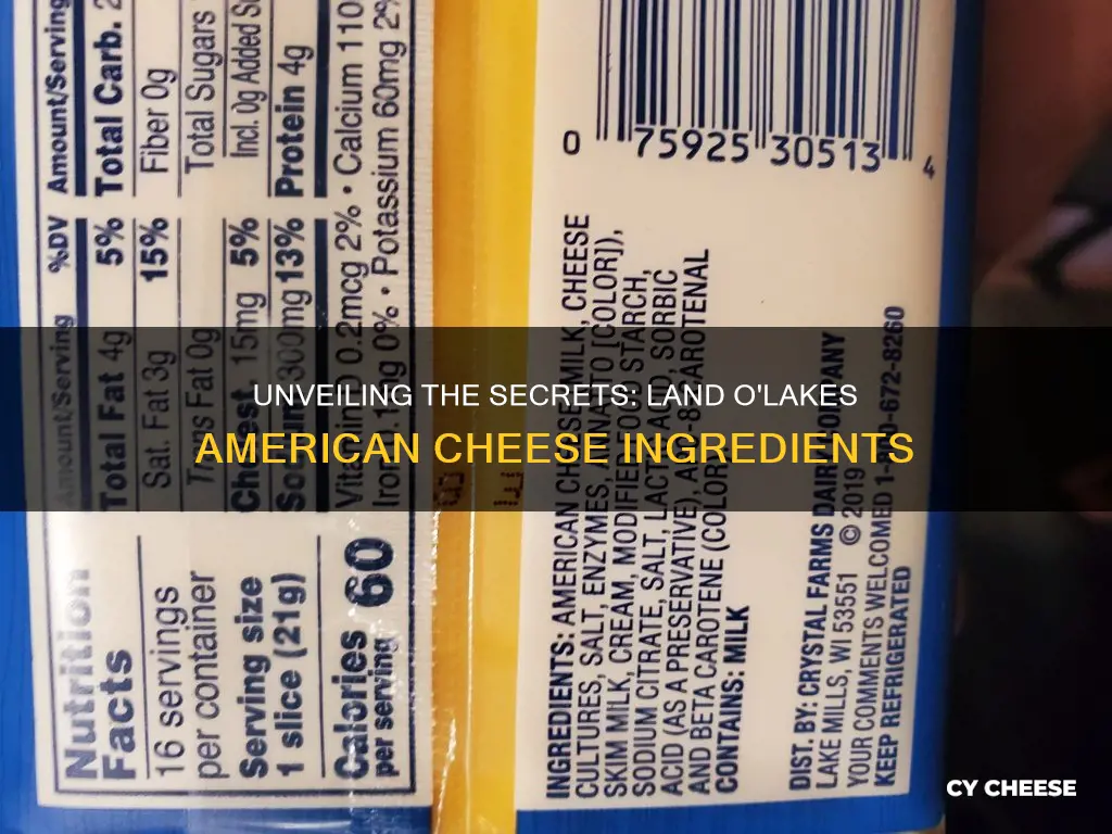 what is land o lakes american cheese made of