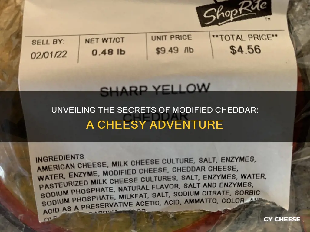 what is modified cheddar cheese