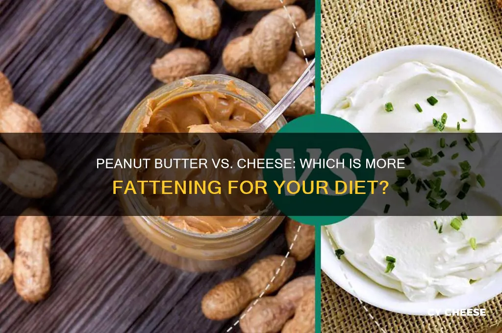 what is more fattening peanut butter or cheese