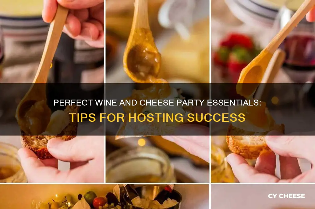 what is needed for a wine and cheese party