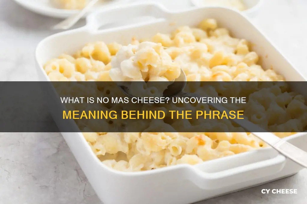 what is no mas cheese