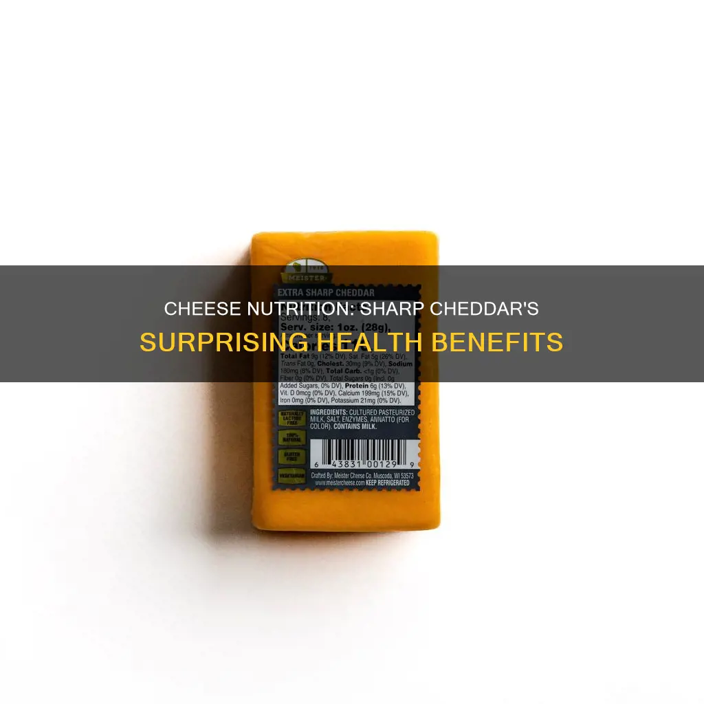 what is nutrition for 1 2 cup sharp cheddar cheese