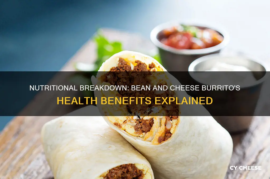 what is nutritional value of a bean and cheese burrito