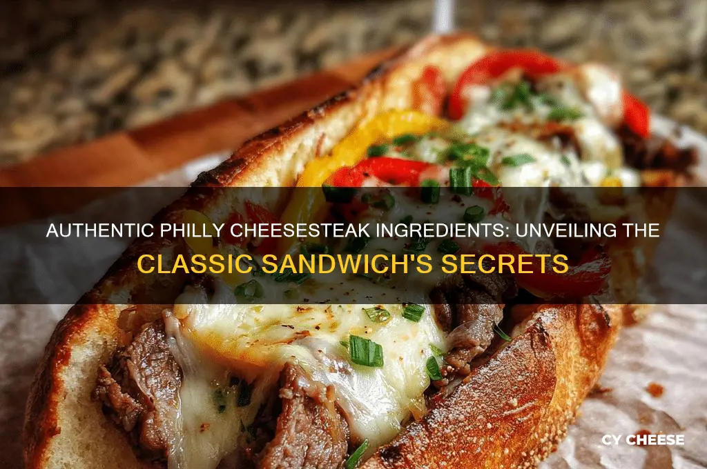 what is on a real philly cheese steak