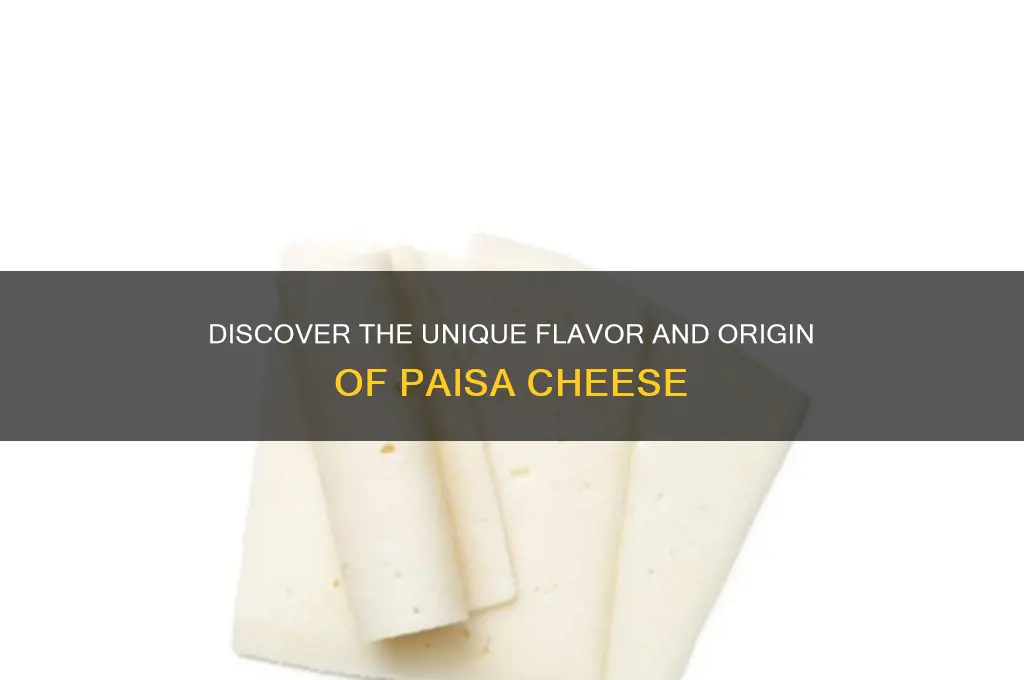 what is paisa cheese