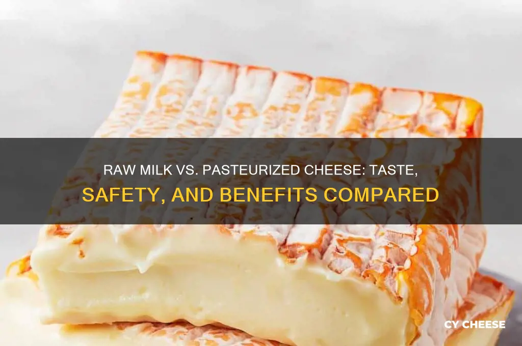 what is raw milk cheese vs pasteurized cheese vs