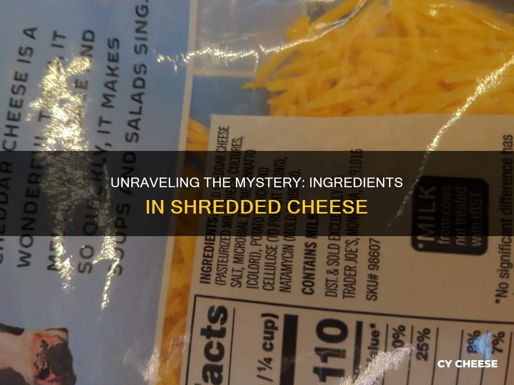 what is shredded cheese made of