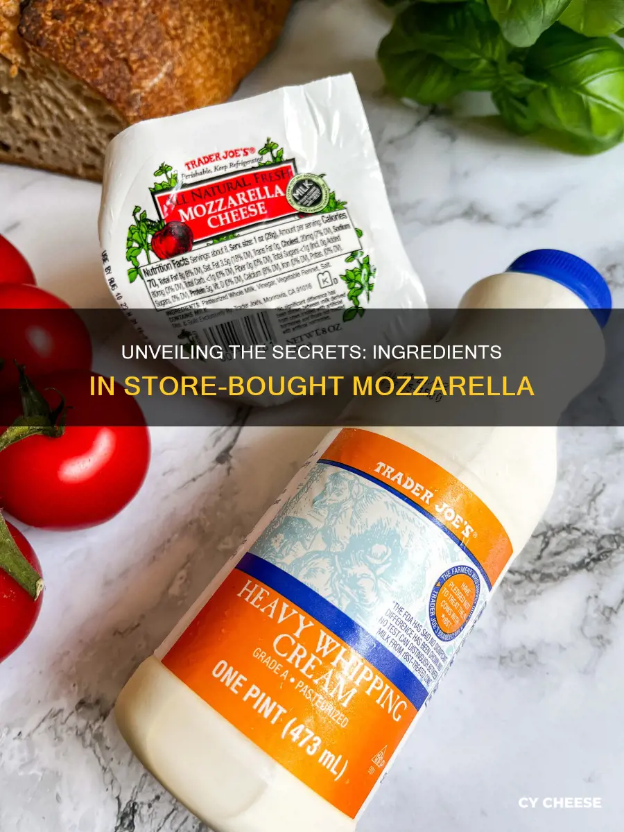 what is store-bought mozzarella cheese made of