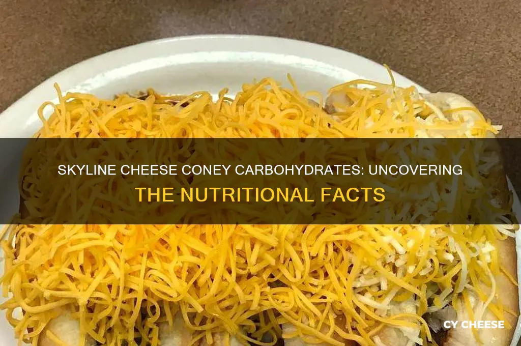 what is the carbohydrates in a skyline cheese coney