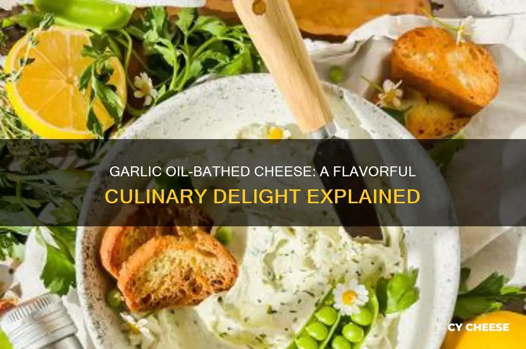 what is the cheese bathed in garlic oil