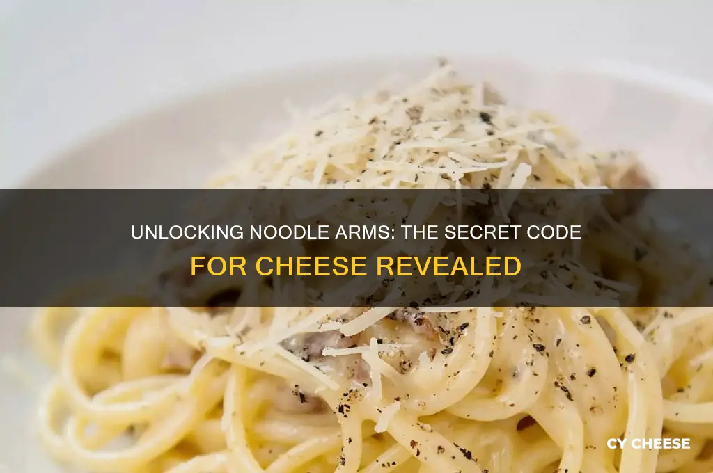 what is the code for cheese in noodle arms