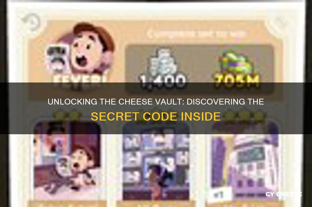 what is the code for the cheese vault