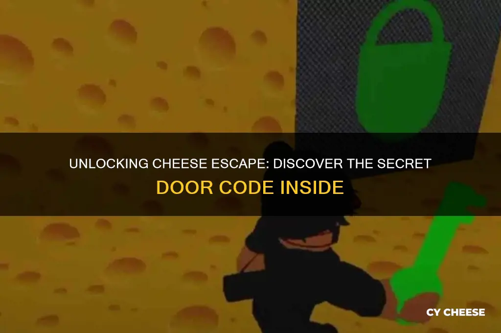 what is the code to the door in cheese escape