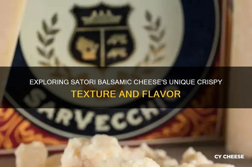 what is the crispiness texture of satori balsamic cheese