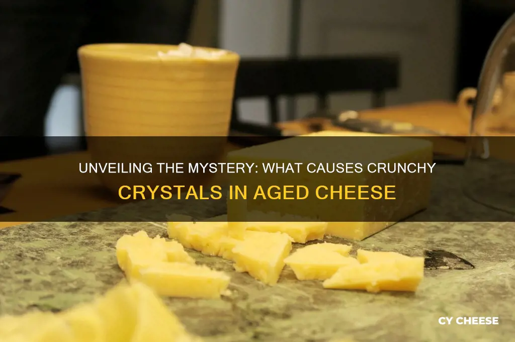 what is the crunchy stuff in aged cheese