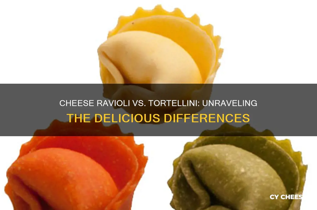 what is the difference between cheese ravioli and cheese tortellini