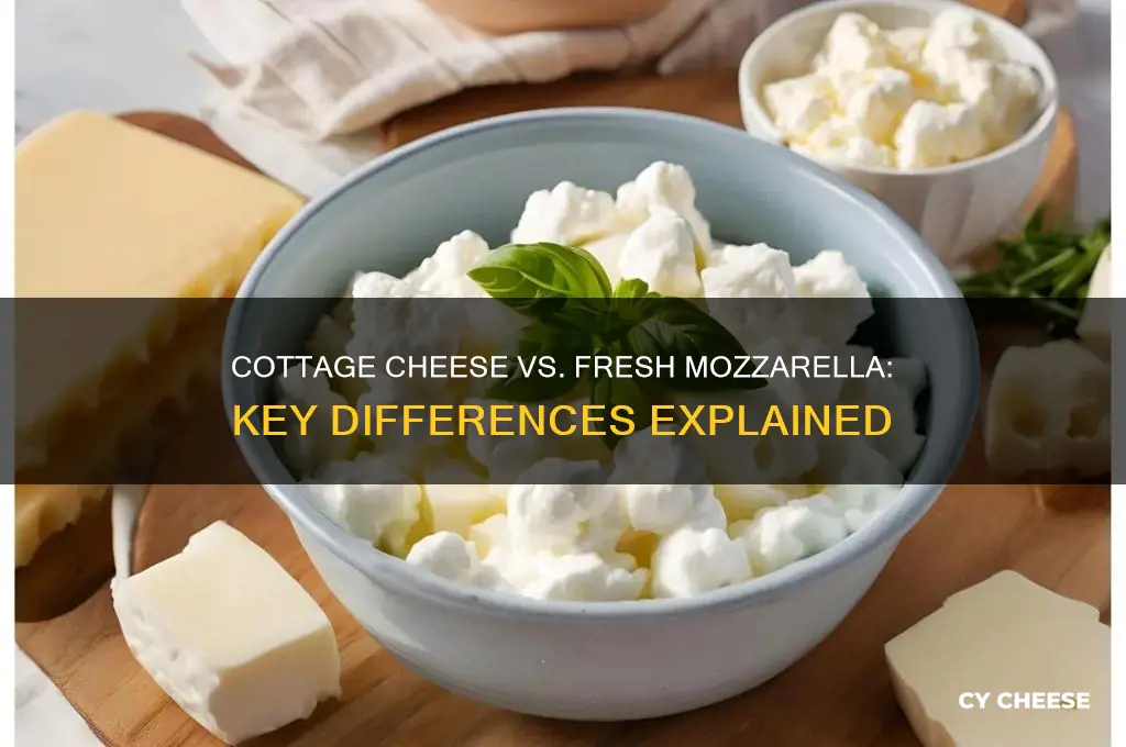 what is the difference between cottage cheese and fresh mozzarella