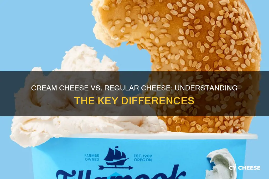 what is the difference between creme cheese and normal cheese
