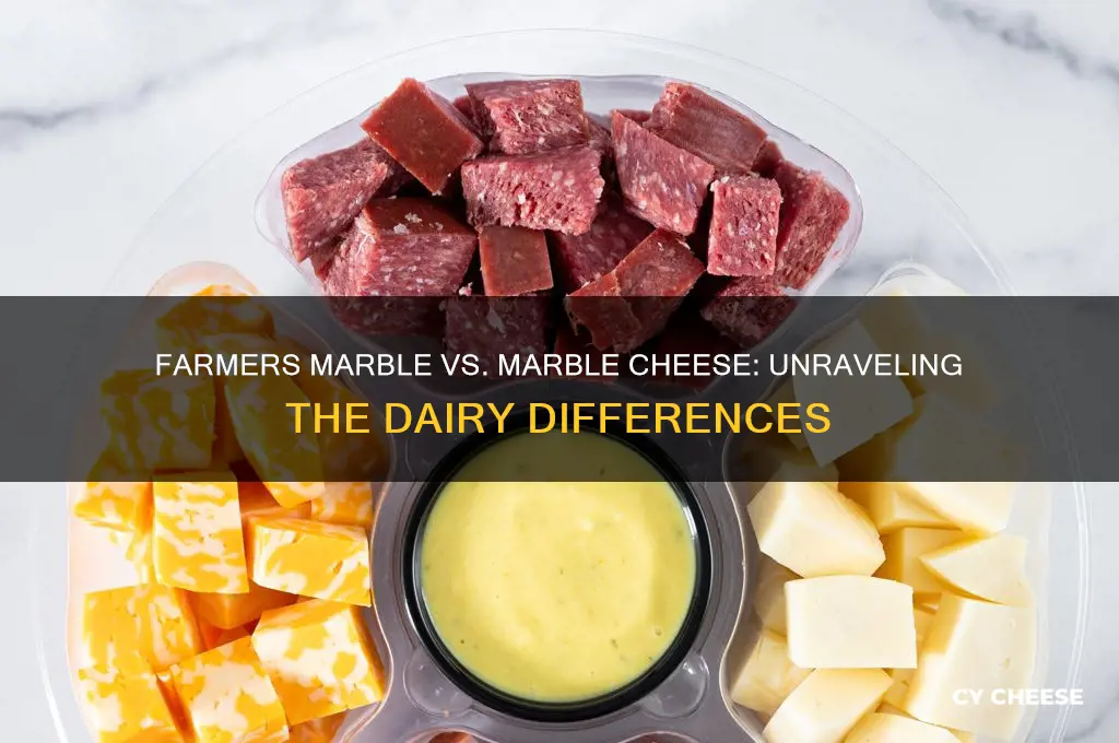 what is the difference between farmers marble and marble cheese