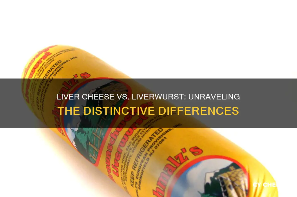 what is the difference between liver cheese and liverwurst
