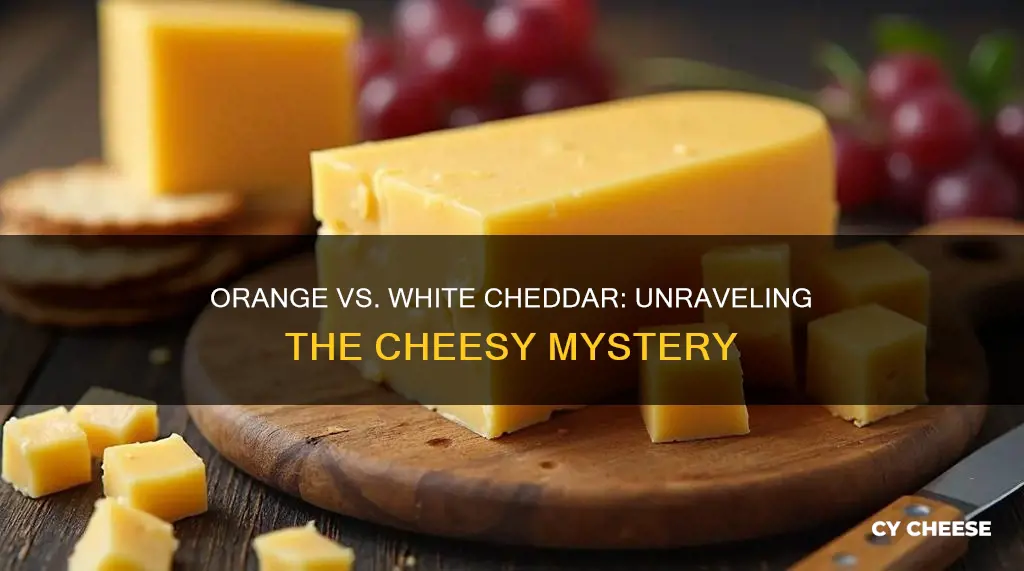 what is the difference between orange and white cheddar cheese