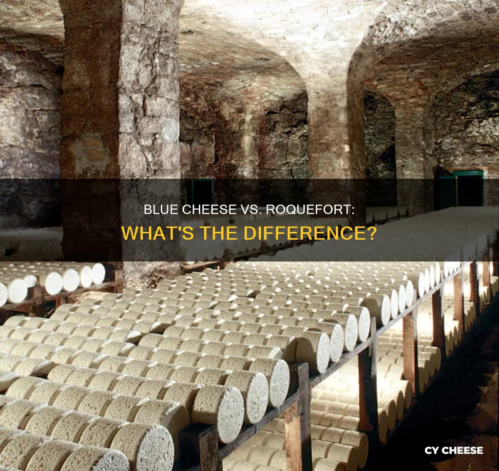 what is the difference between roquefort cheese and blue cheese