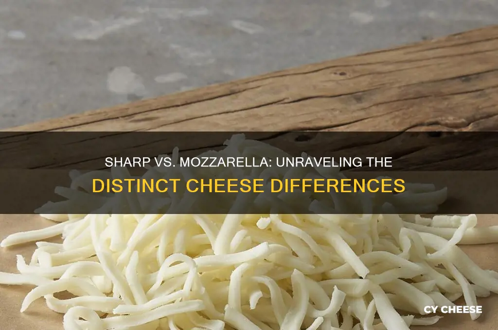 what is the difference between sharp and motzrella cheese
