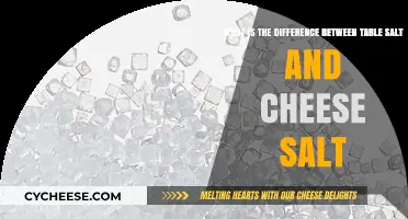 Table Salt vs. Cheese Salt: Understanding the Key Differences