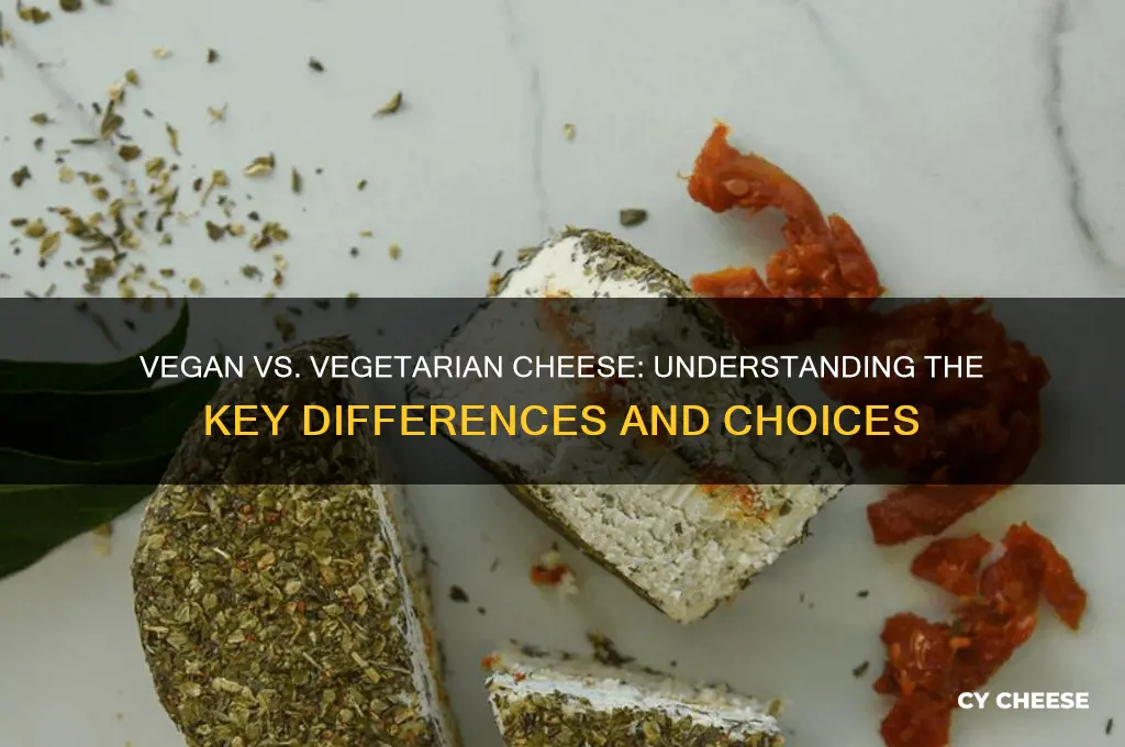 what is the difference between vegan and vegetarian cheese