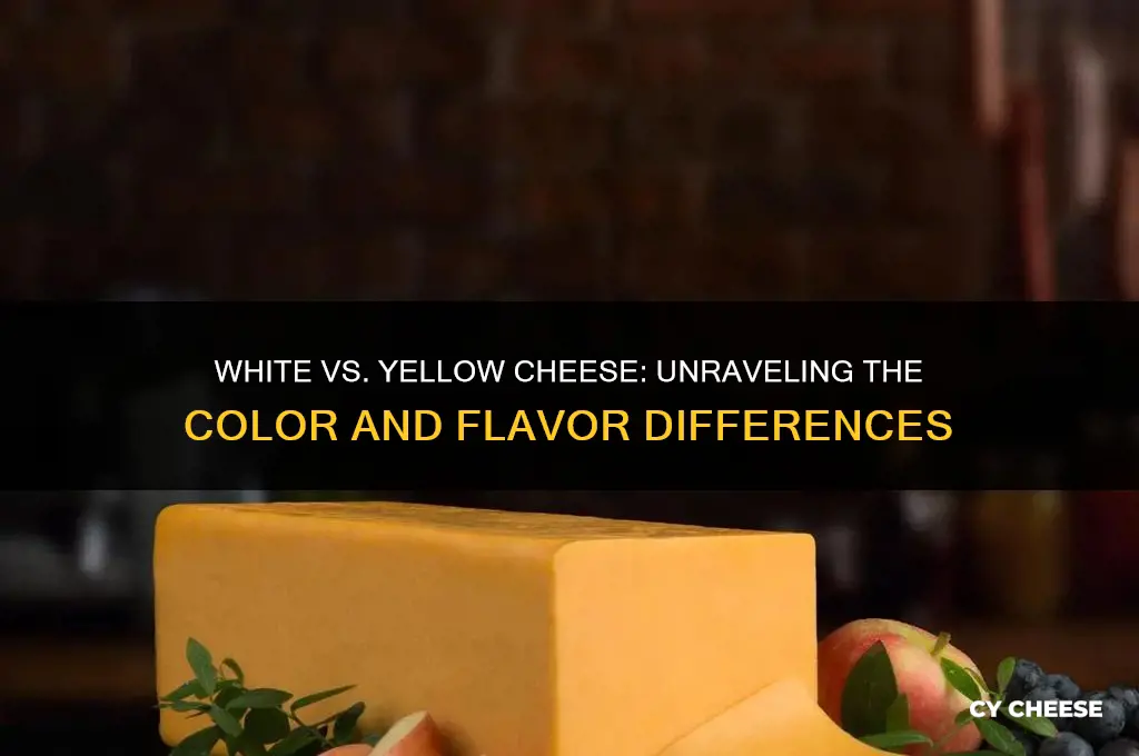 what is the difference between white and yellow cheese