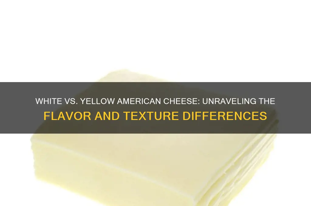 what is the difference between white snd yellow american cheese