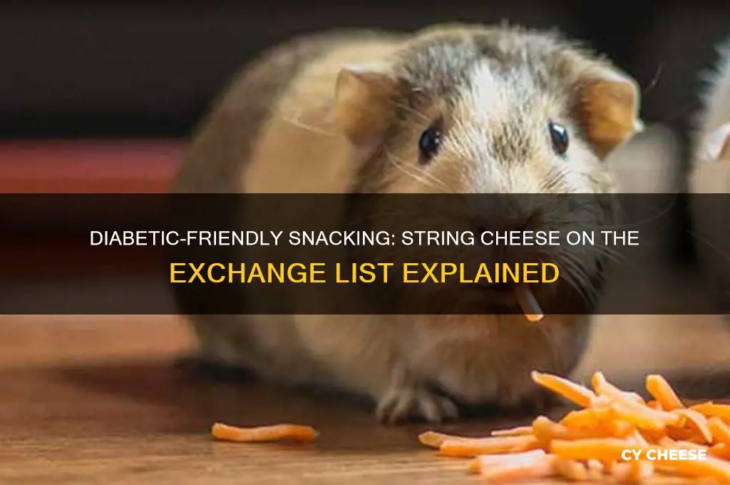 what is the exchange list for diabetics with string cheese