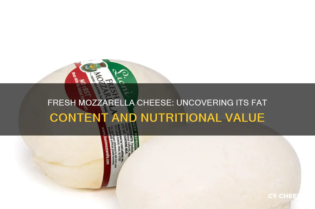 what is the fat content of fresh mozzerella cheese