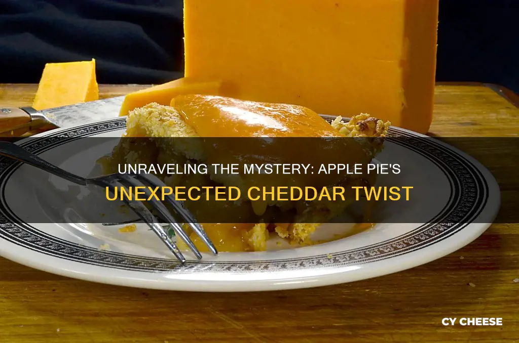 what is the history behind apple pie with cheddar cheese