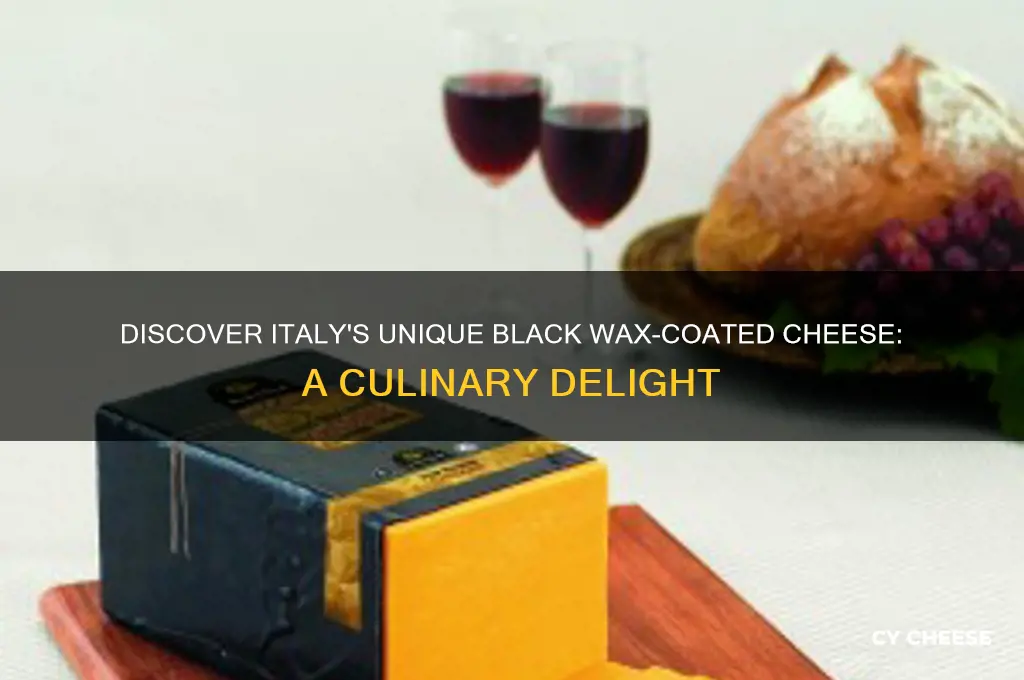 what is the italian cheese with the black wax ball