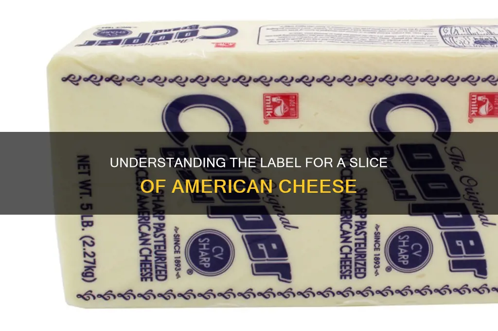 what is the label for a slice of american cheese