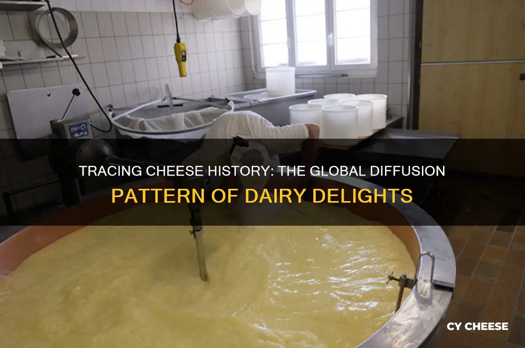 what is the pattern of diffusion for cheese hisotry