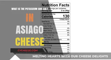 Exploring Asiago Cheese: Potassium and Salt Content Revealed