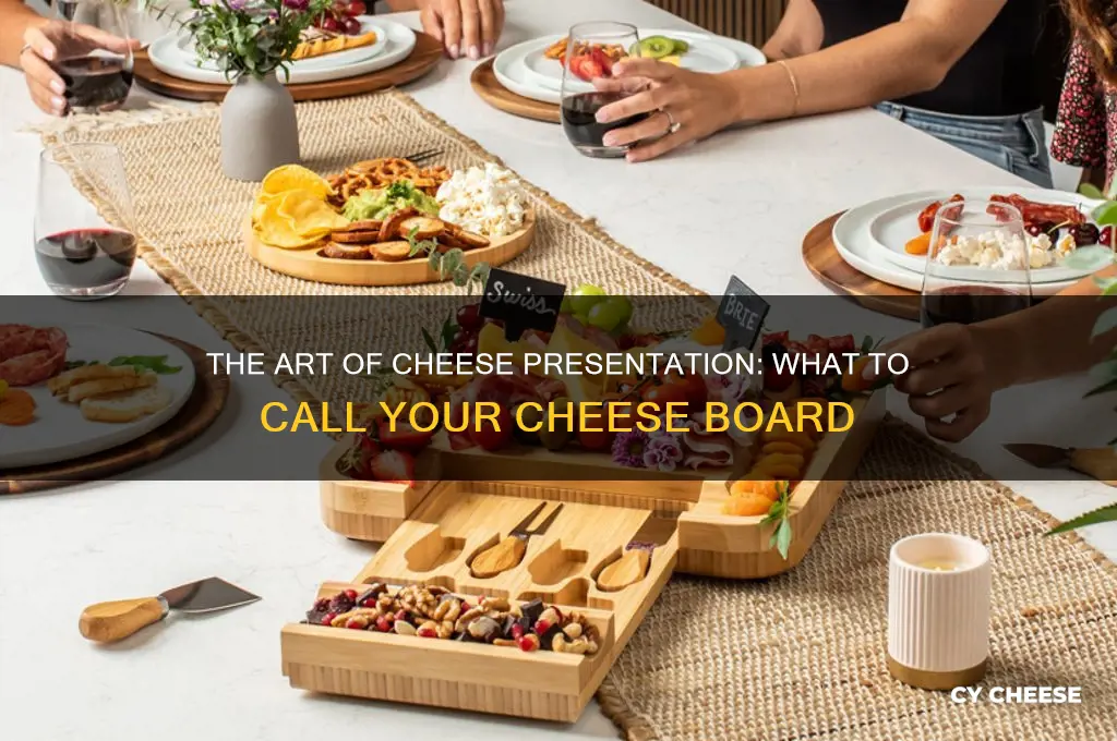 what is the proper name for a cheese board