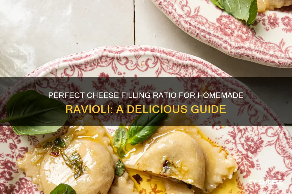 what is the ratio of cheese filling for ravioli
