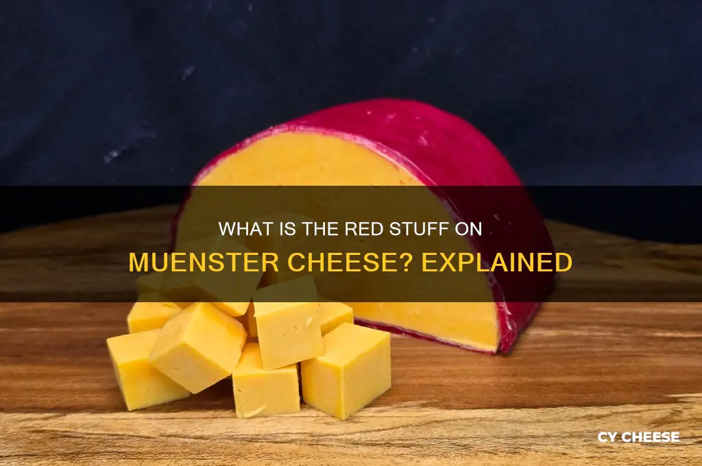 what is the red stuff on muenster cheese