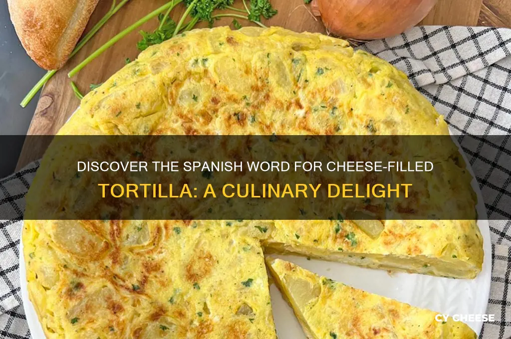 what is the spanish word for tortilla filled with cheese