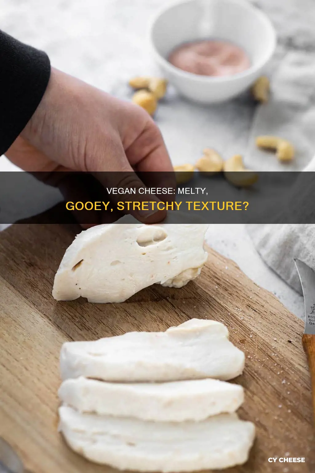 what is the texture of vegan cheese like melted