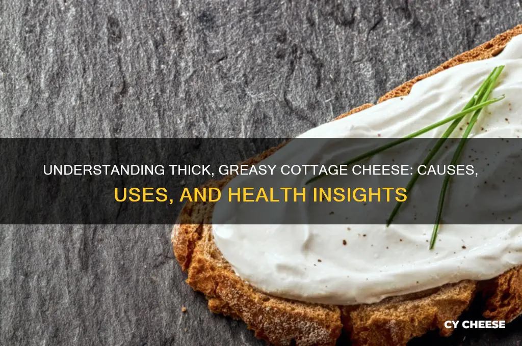 what is the thick greasy cottage cheese