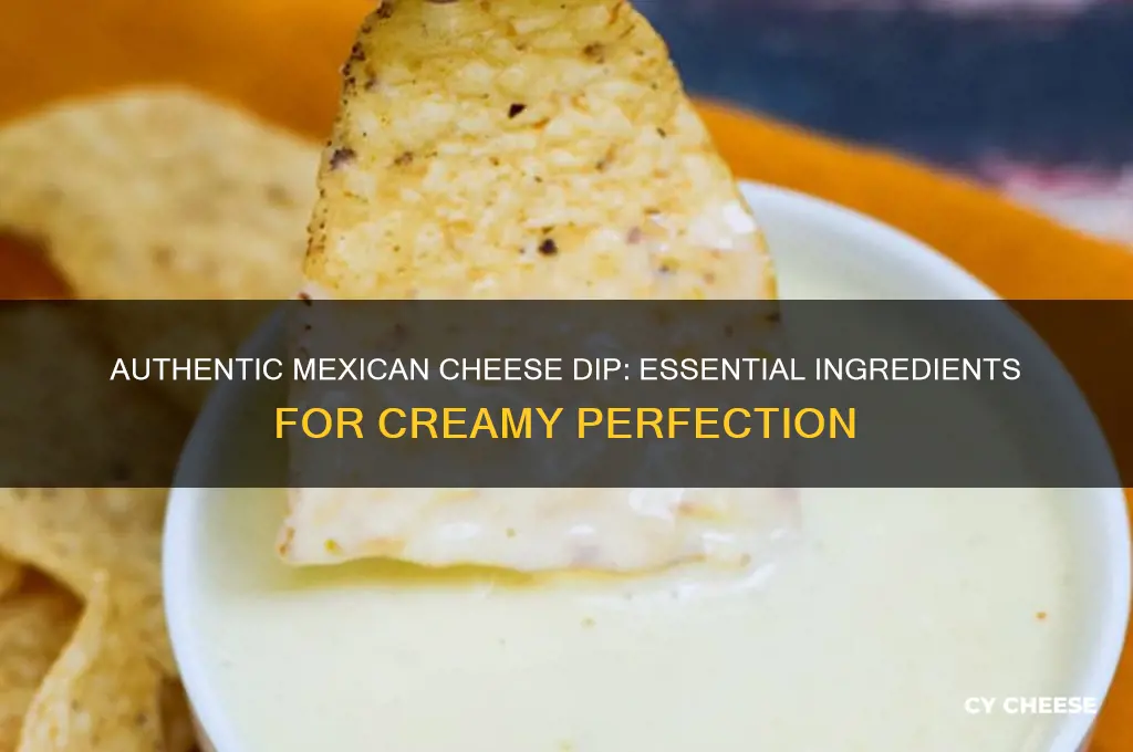 what is the usual mexican cheese dip ingredients