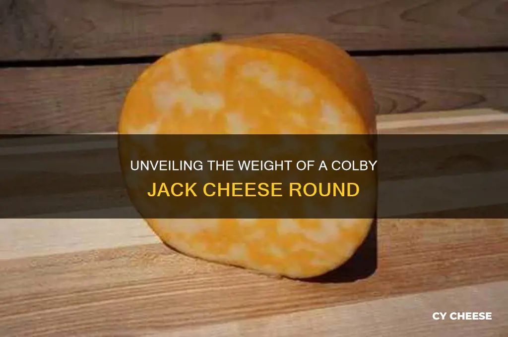 what is the weight of one colby leghorn cheese round