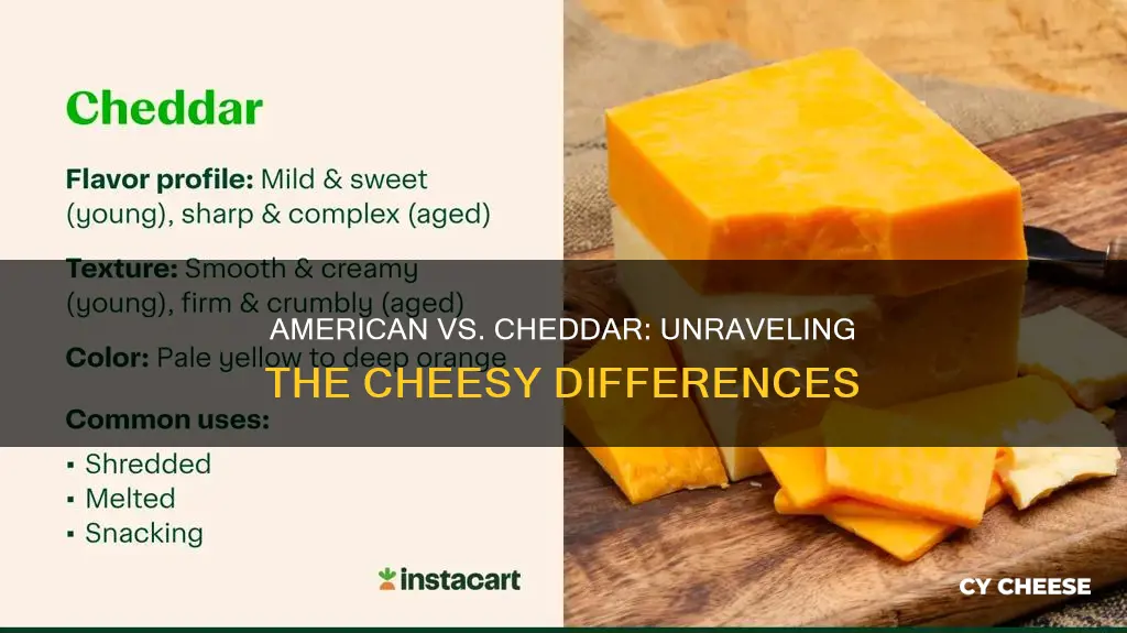 what is thr difference beween amrerican and cheddar cheese