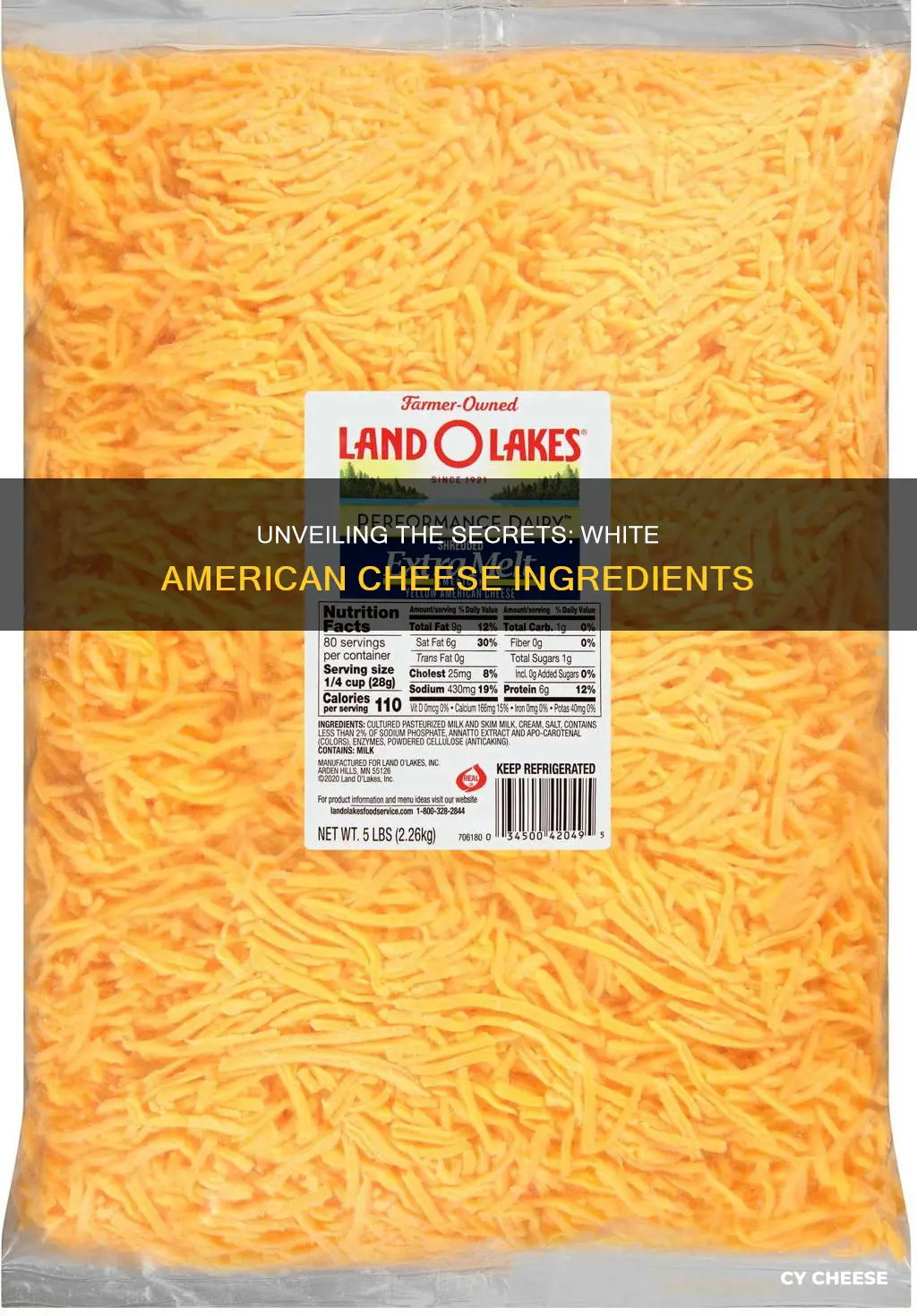 what is white american cheese made from